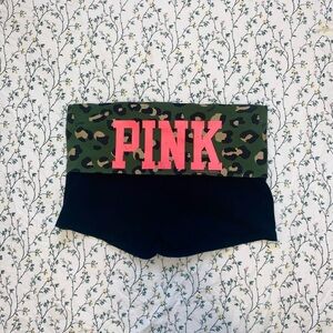 Victoria’s Secret PINK leopard print fold over shorts